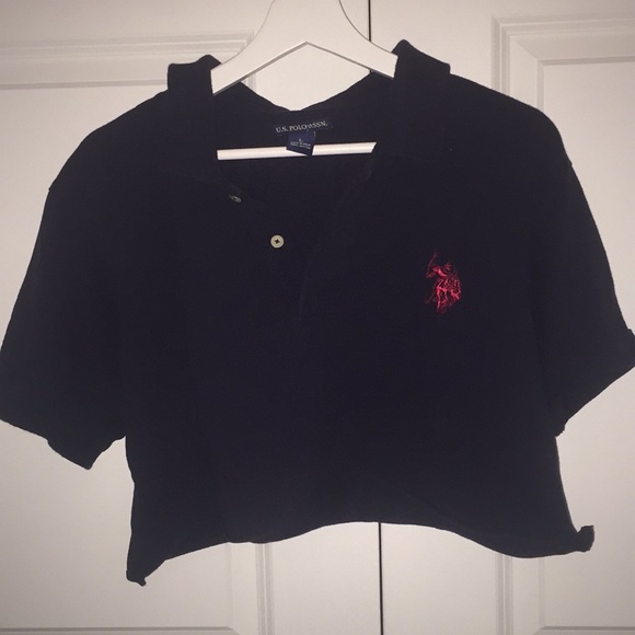 Polo collard cropped shirt - Picture 1 of 1